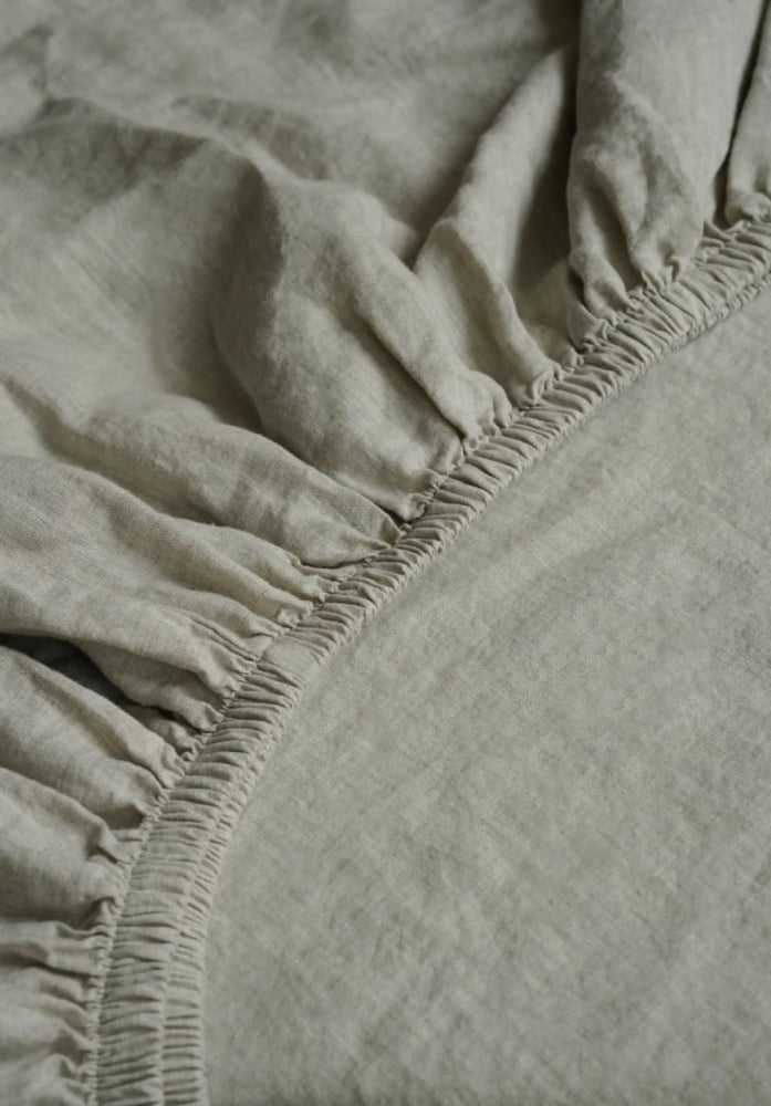 European Flax Linen Bed Sheet Set: 180 gsm Medium Weight