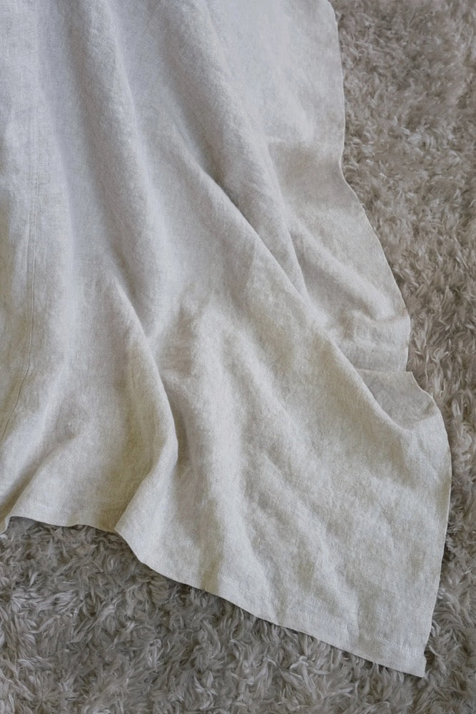 Linen Bed European Flax, Natural Finish