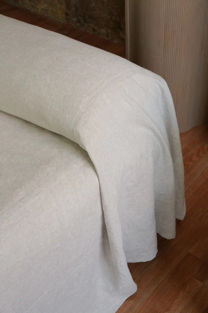 Linen Bed European Flax, Natural Finish