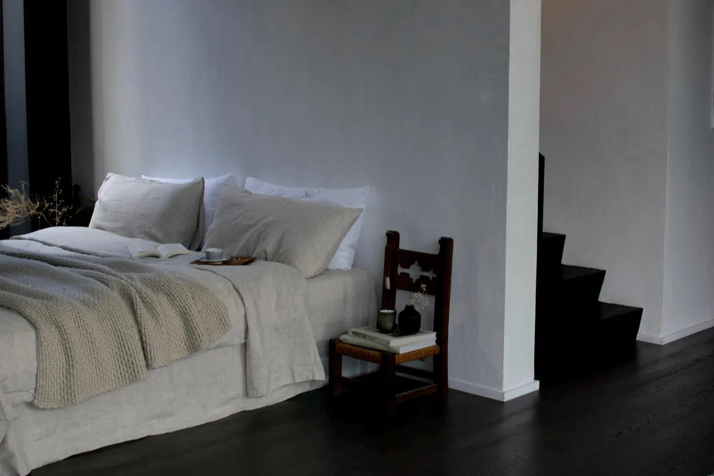 Flax Linen Duvet Cover Set: Natural 180 GSM Bedding