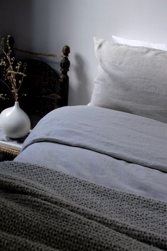 European Flax Linen Bed Sheet Set: 180 gsm Medium Weight