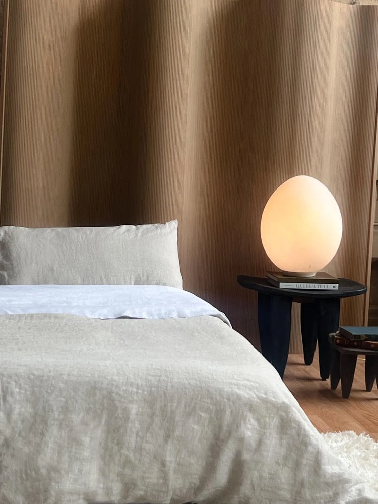 Flax Linen Duvet Cover Set: Natural 180 GSM Bedding